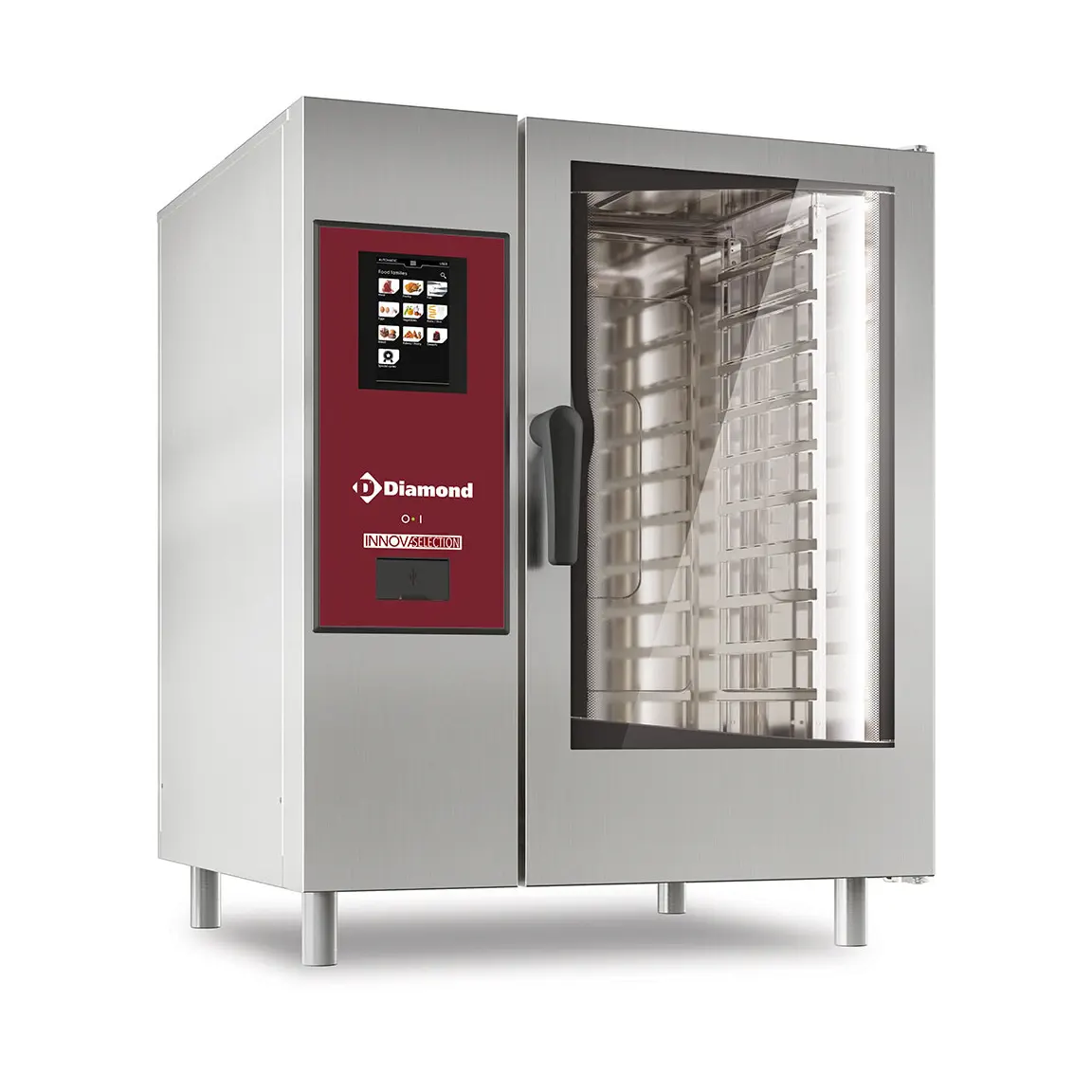 Four électrique "TOUCH" vapeur boiler/ convection 10x GN1/1+ Cleaning