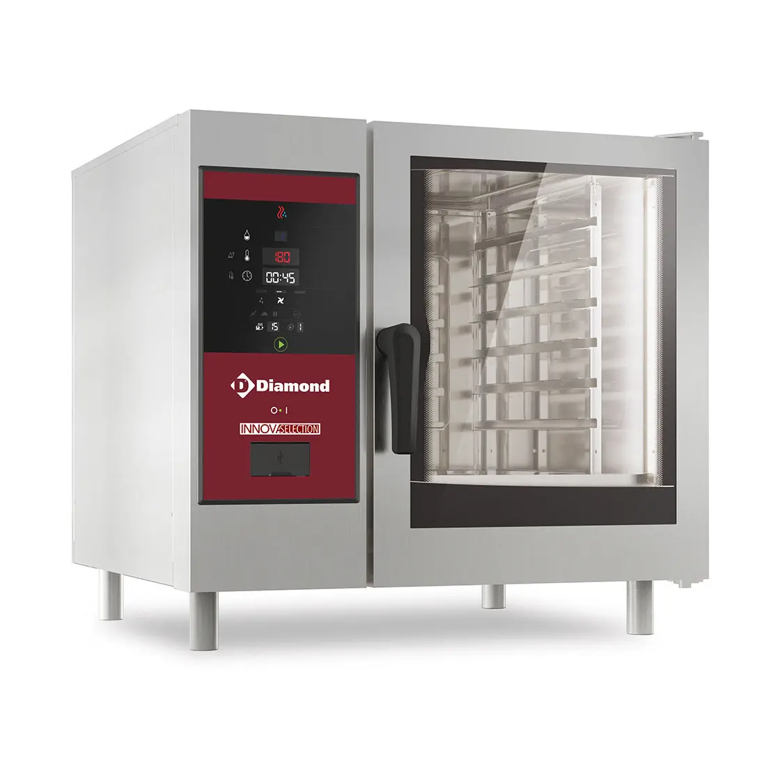 Four gaz vapeur directe et convection, 6x GN 1/1+Cleaning