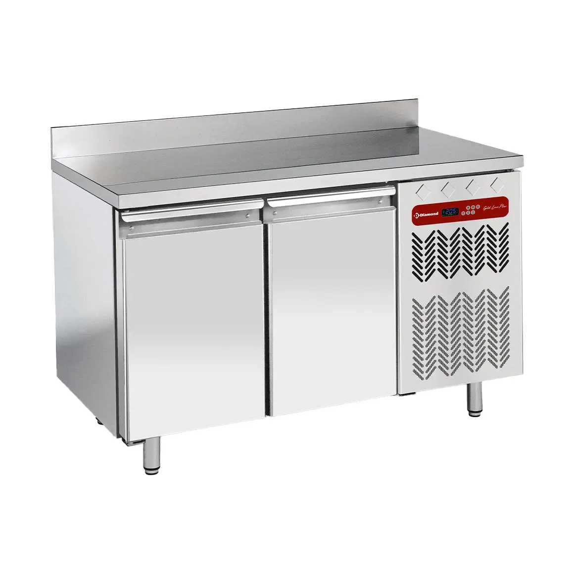 Table frigorifique "murale", ventilée, 2 portes GN 1/1, 260 litres