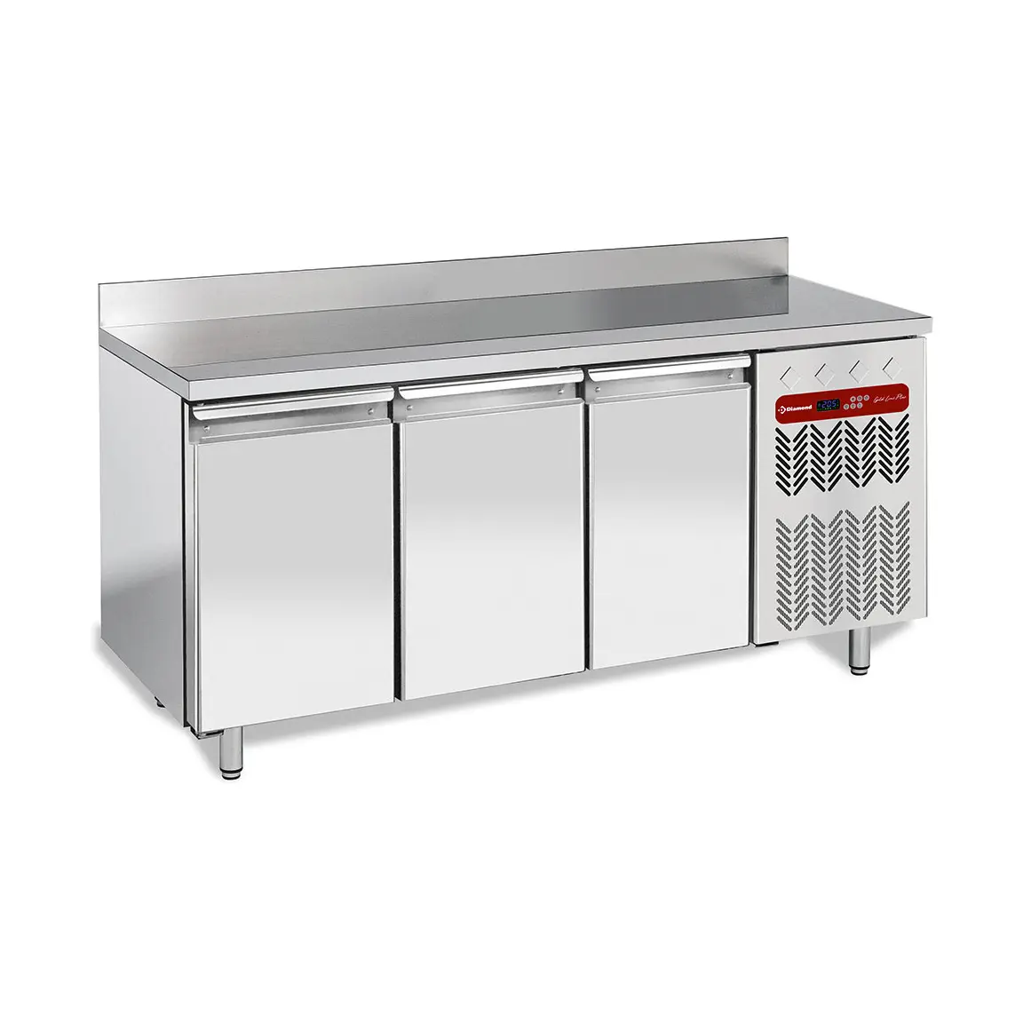 Table de congélation "murale", ventilée, 3 portes GN 1/1, 405 litres