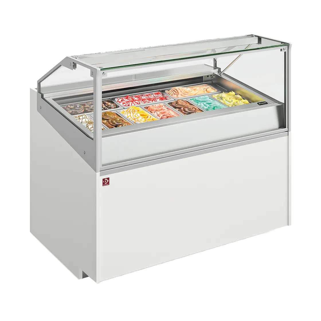 Comptoir à crème glacée 13 bacs inox (360x165) - 1650 x 900 mm