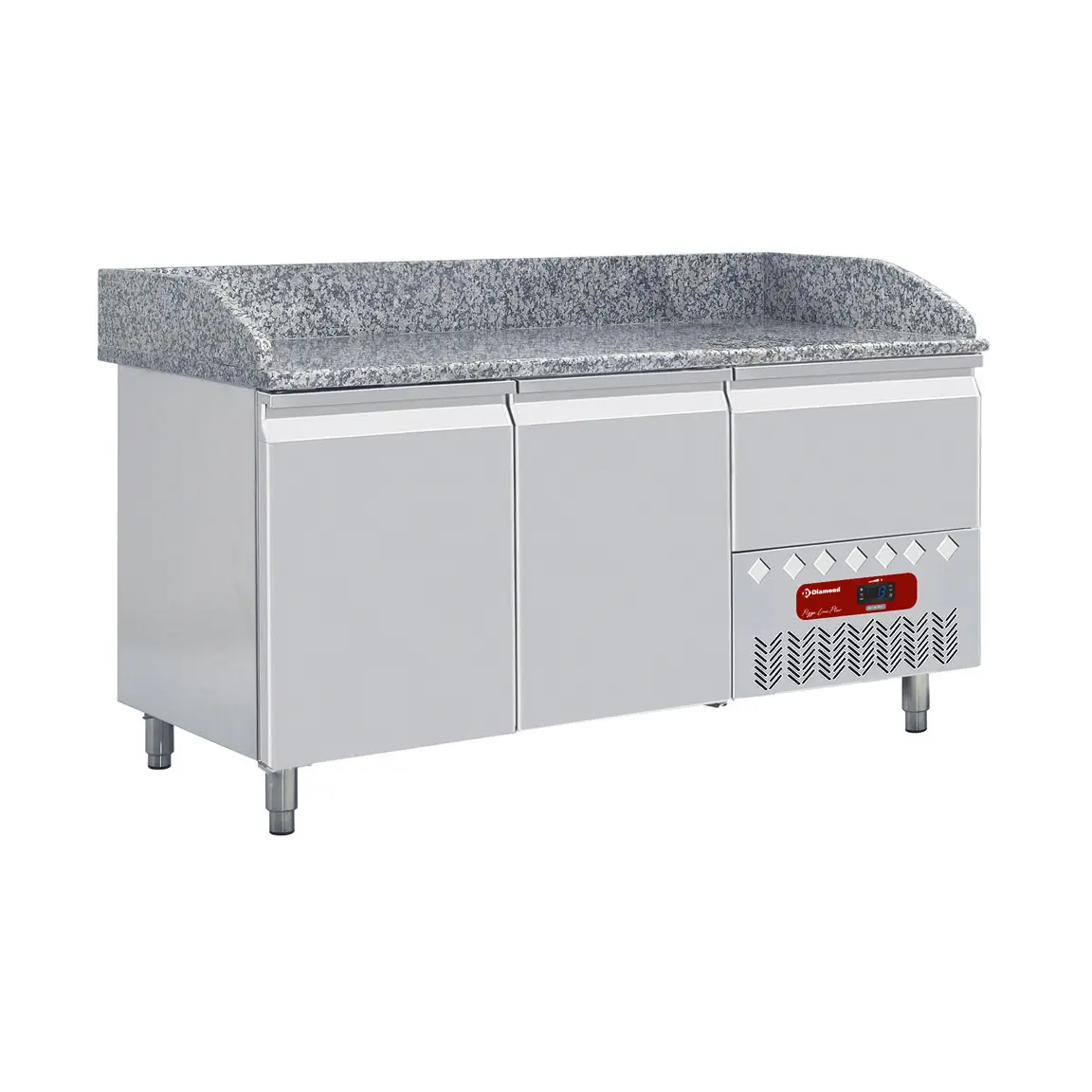 Table frigo 2 portes 600x400, 1 tiroir neutre (4x bacs 600x400)