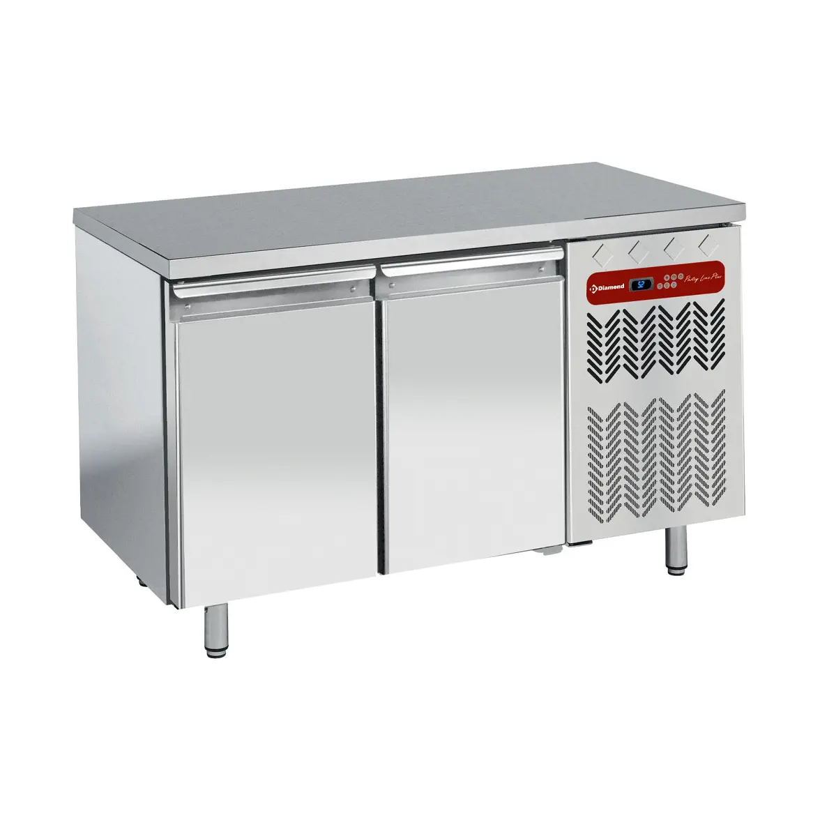 Table frigorifique, ventilée, 2 portes EN 600x400