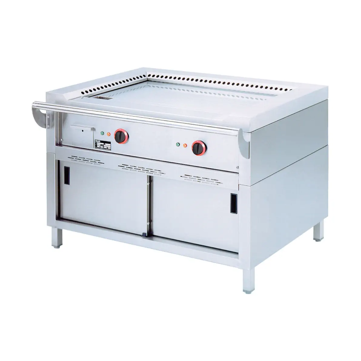 Plaque "Teppanyaki " électrique, 2 zones (2x 5,85 kW), sur armoire