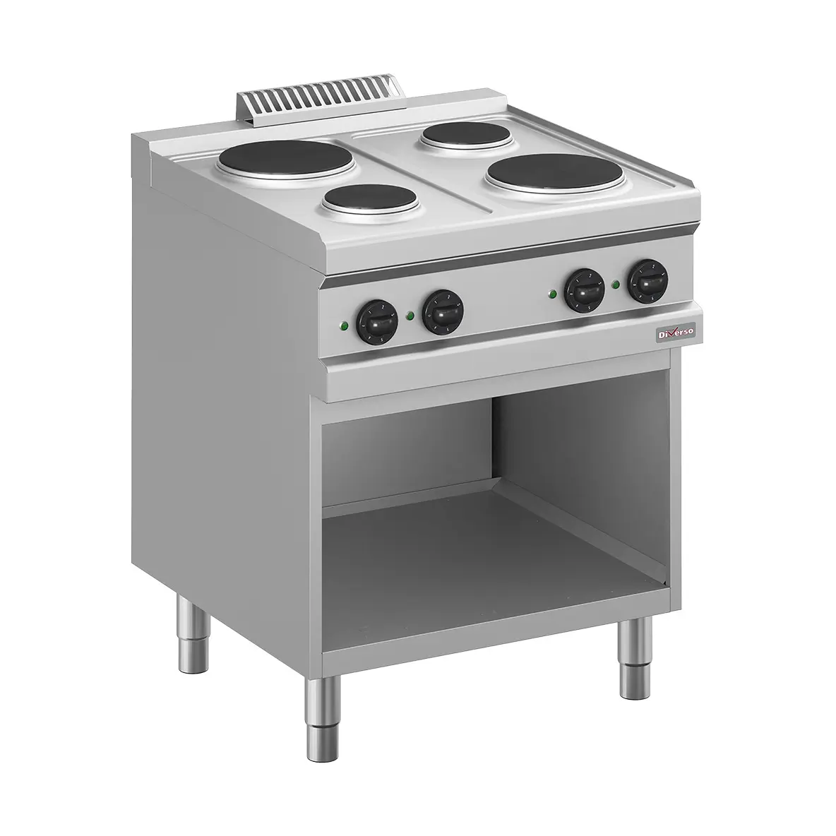 Fourneau électrique, 4 plaques rondes, sur armoire