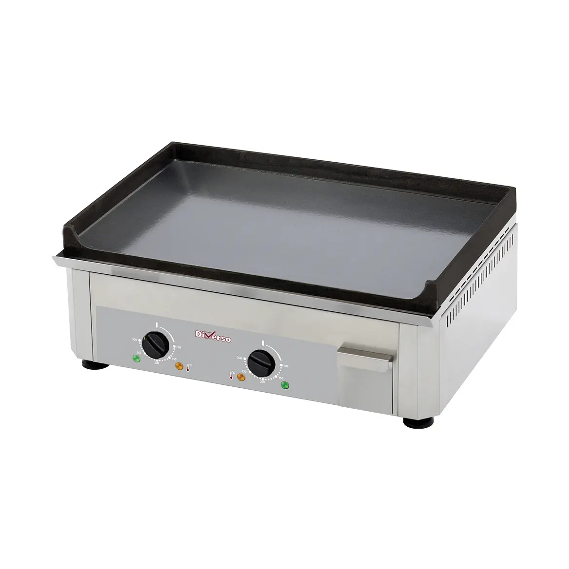 Plaque à snacker électrique, double, fonte émaillée