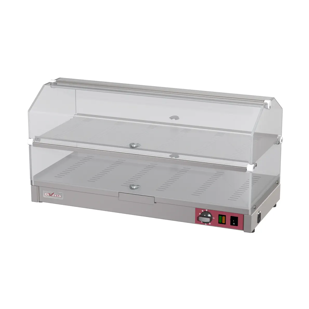 Vitrine chauffante à poser, 2 étages L800mm