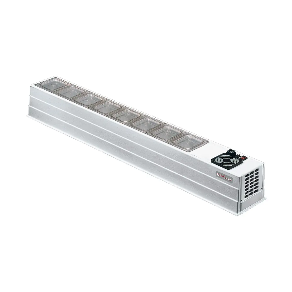 Structure frigorifique 8x GN 1/6 h150 mm - 1720 x 230 mm