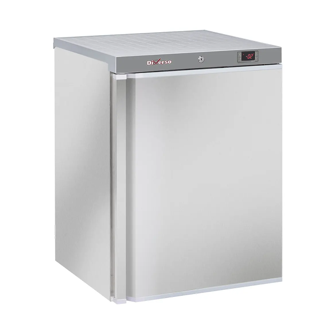 Congélateur statique, 200 litres. acier inox