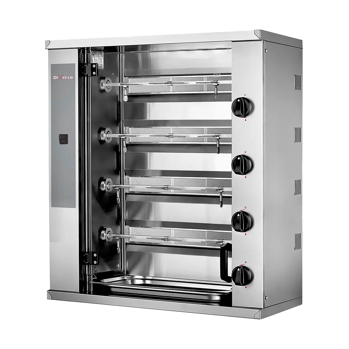 Rôtissoire à poulets gaz, 4 broches (12 poulets) SMALL