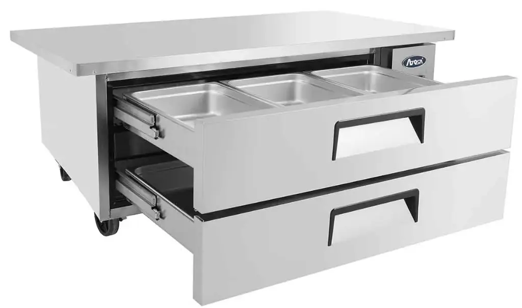 Soubassement positif - 2 tiroirs 235L - GN1/1