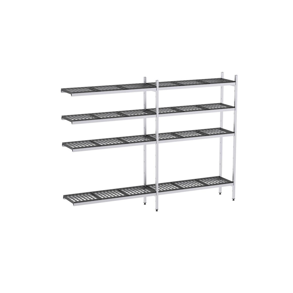 Rayonnage aluminium angle 1870x370 1700 4 niveaux