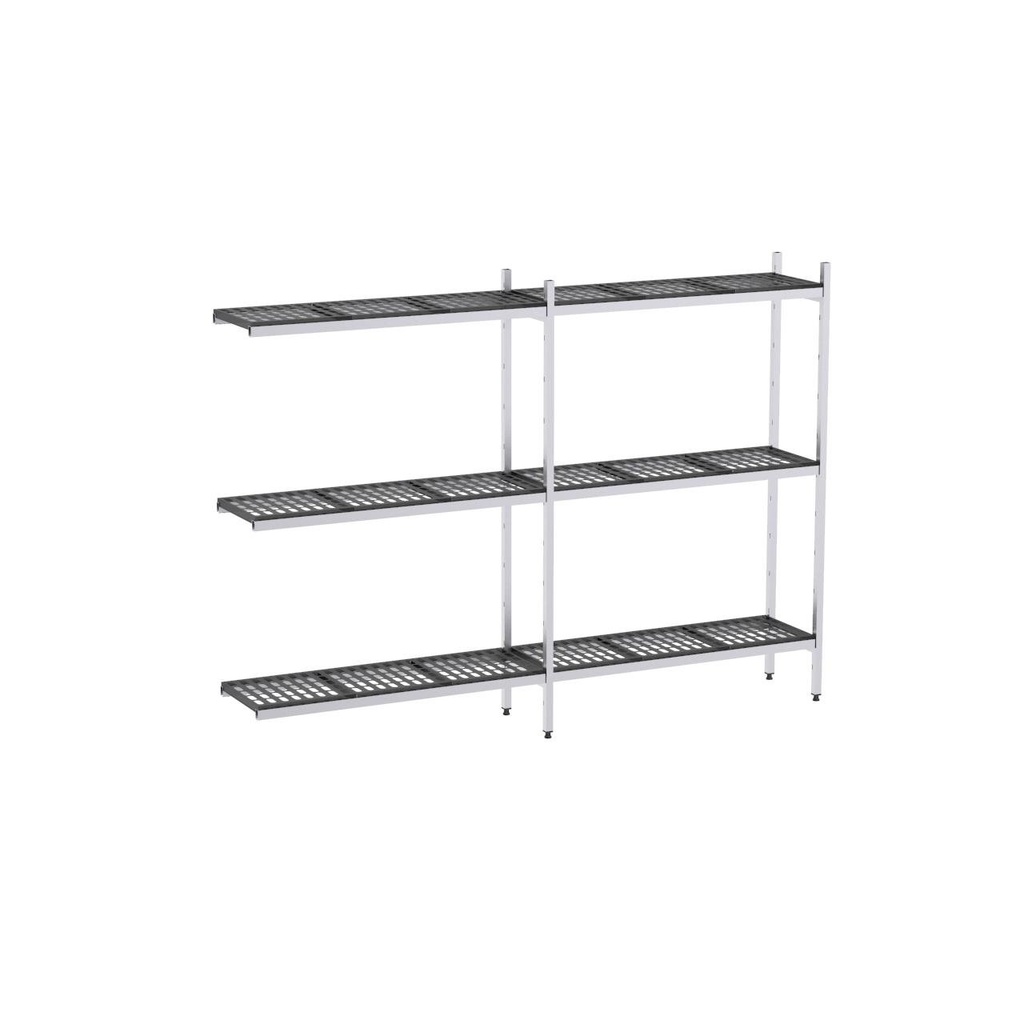 Rayonnage aluminium angle 2116x570 1700 3 niveaux