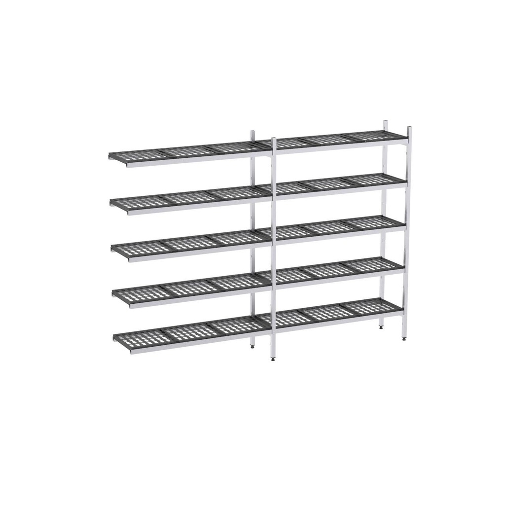 Rayonnage aluminium angle 2526x570 2000 5 niveaux