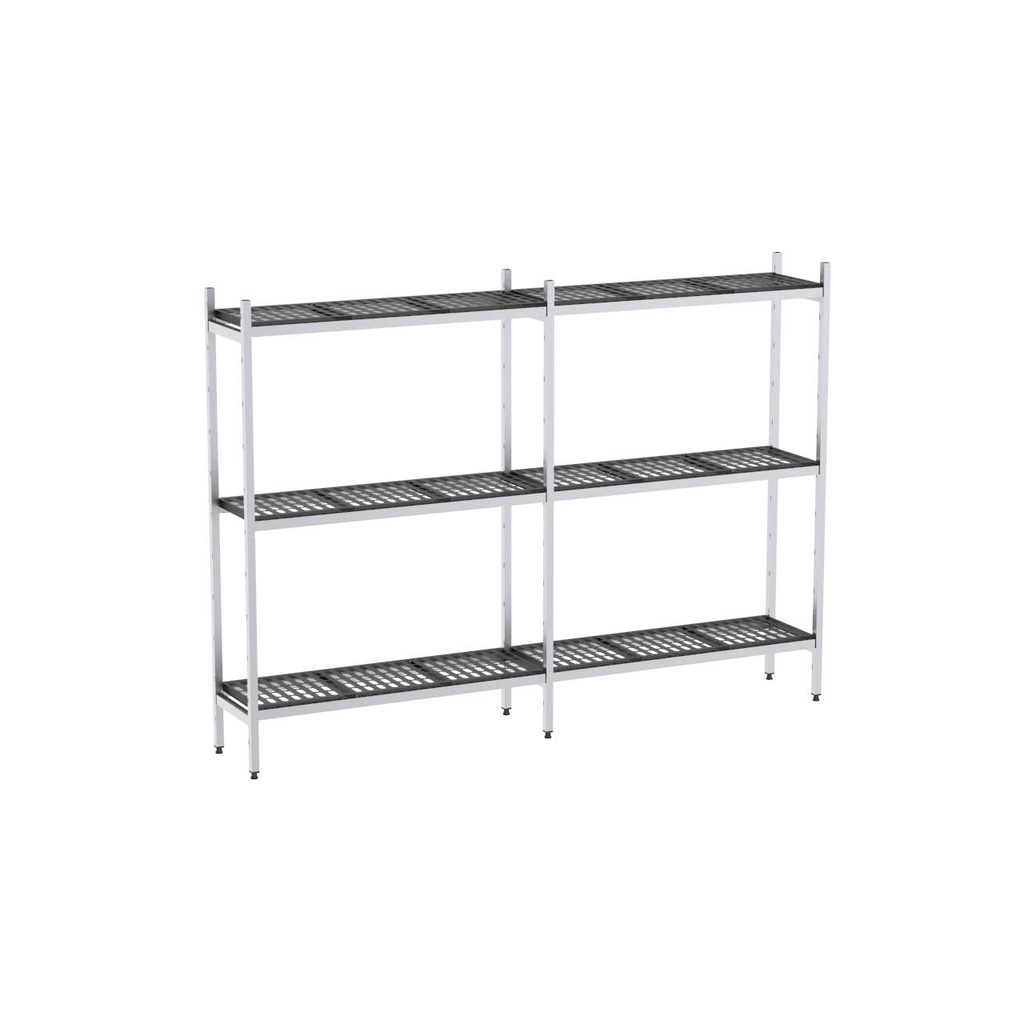 Rayonnage aluminium 1980x370 1700 3 niveaux