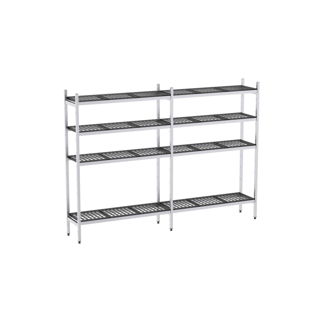 Rayonnage aluminium 1816x370 1700 4 niveaux