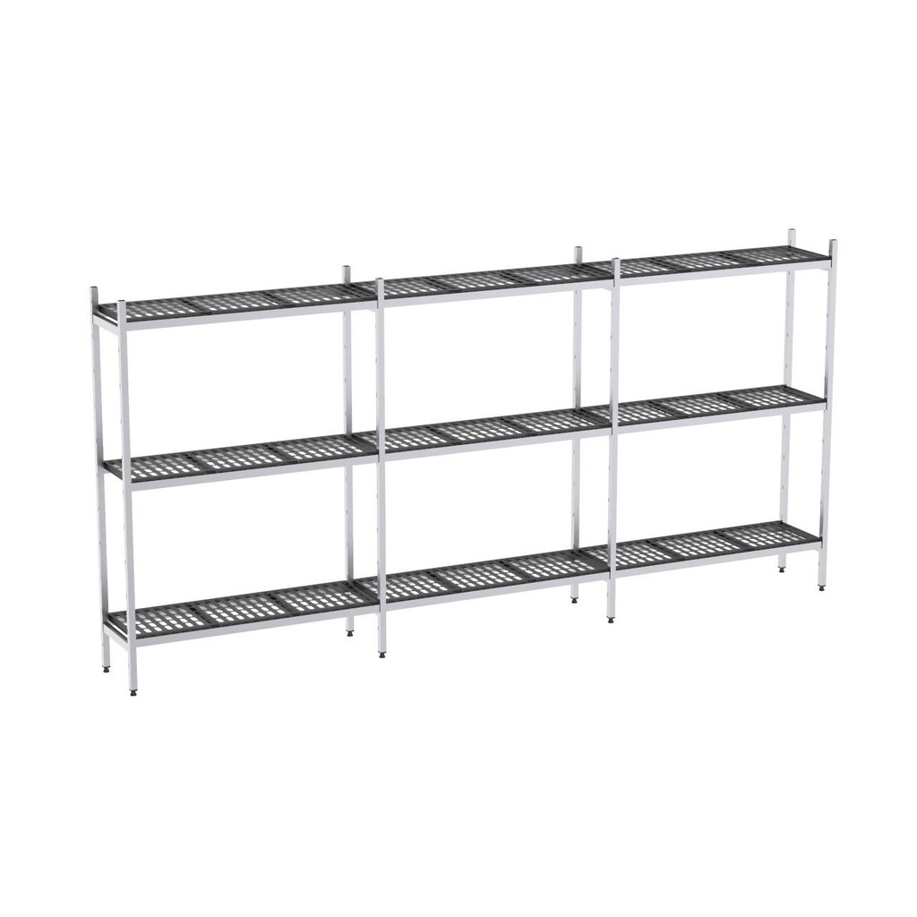 Rayonnage aluminium 3407x570 1700 3 niveaux