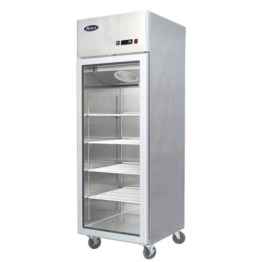 Armoire positive compacte 1 porte vitrée 410L