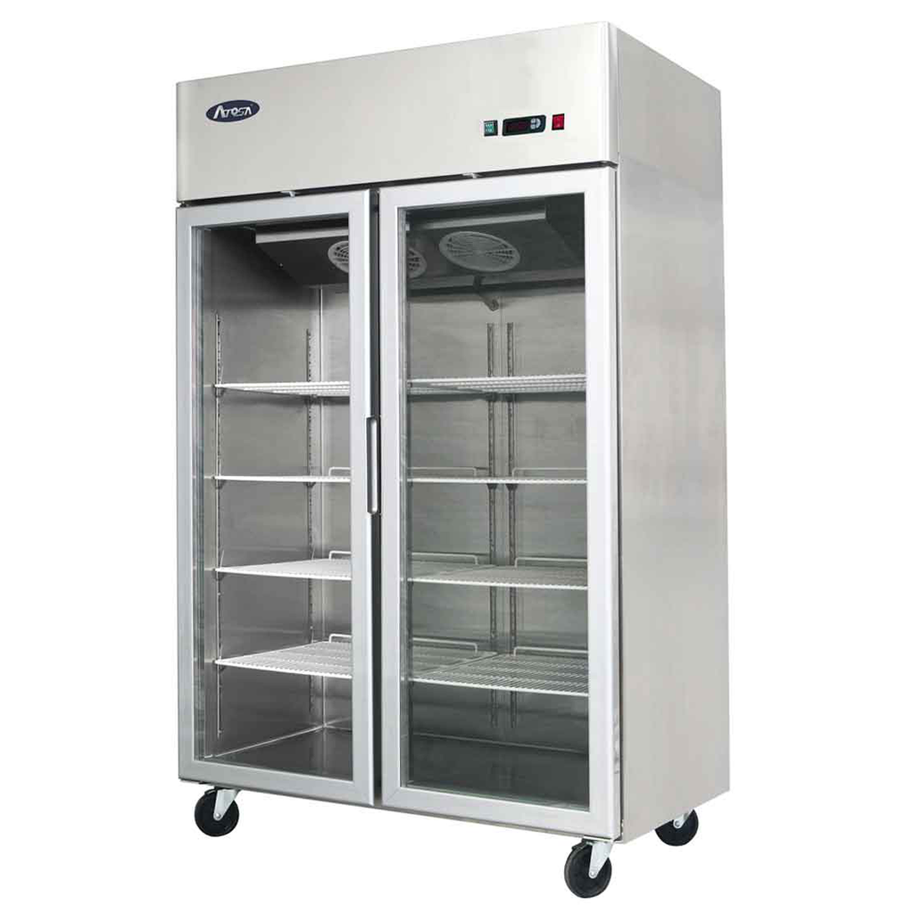 Armoire positive compacte 2 portes vitrées 900L