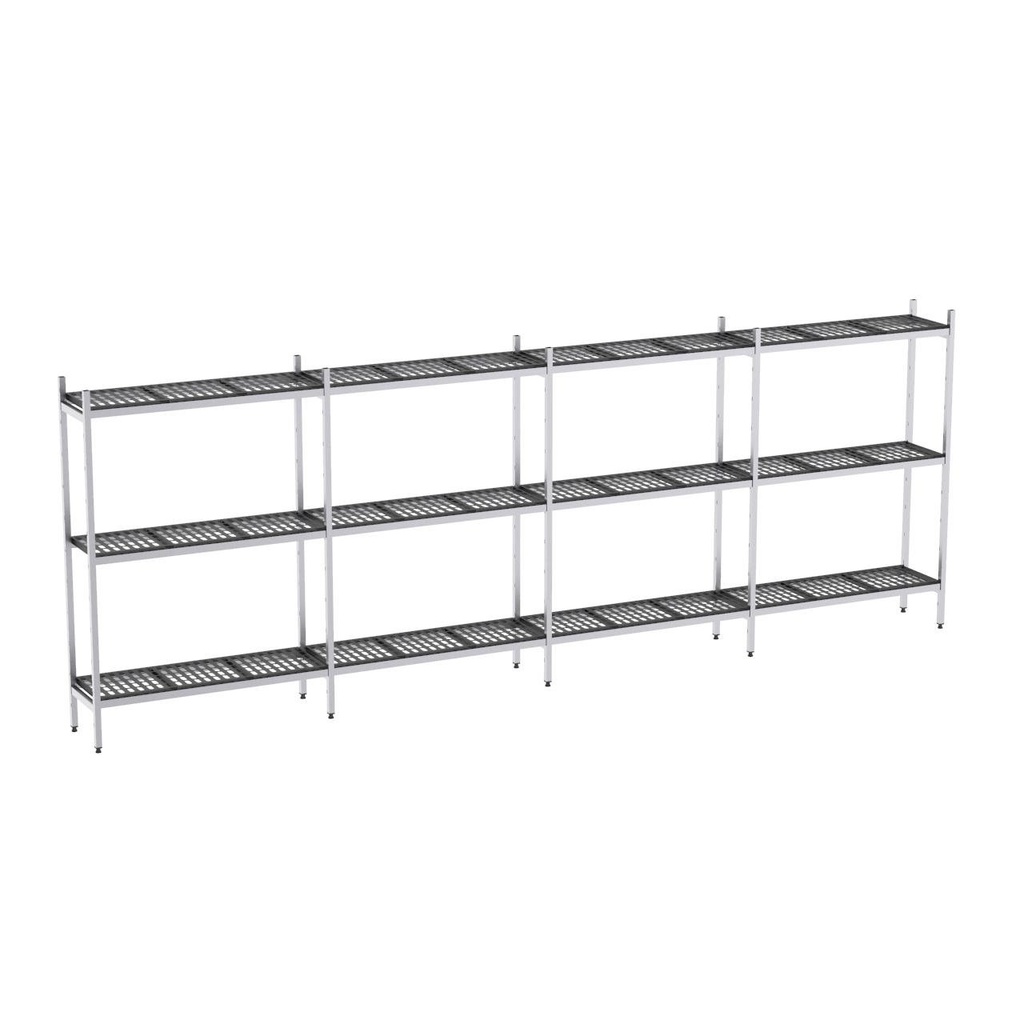 Rayonnage aluminium 5654x570 2000 3 niveaux