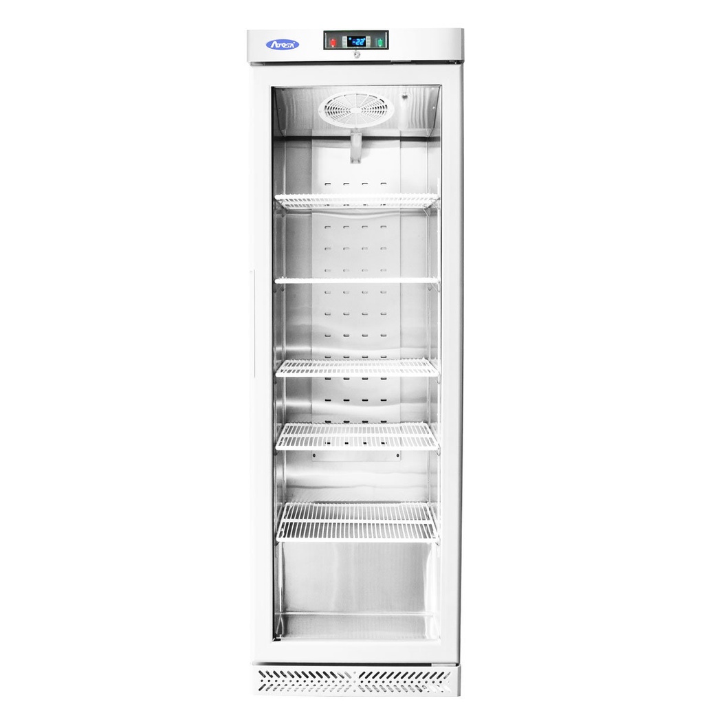 Armoire positive semi-professionnelle 1 porte vitrée 380L