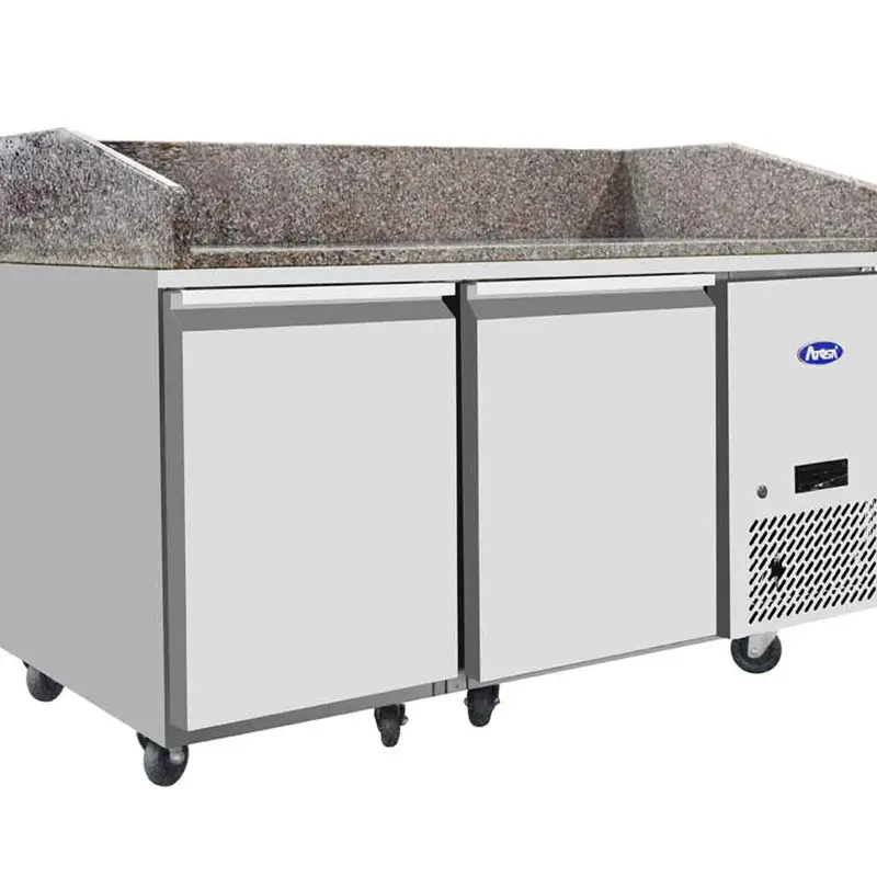 Table à pizzas 400x600 - 3 portes - Dessus granit - 580L