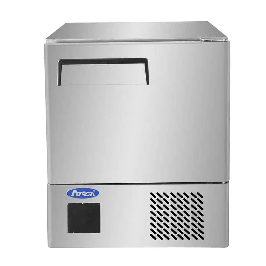 Meuble compact réfrigéré 1 porte - 111L - Négatif - Inox