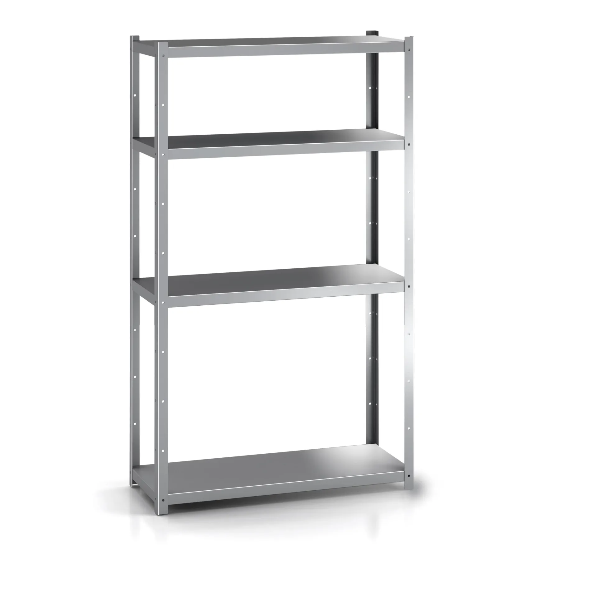 Etagère en acier inoxydable e = 1,5 mm 1200x600x2000 mm avec omégas de renfort à 6 niveaux