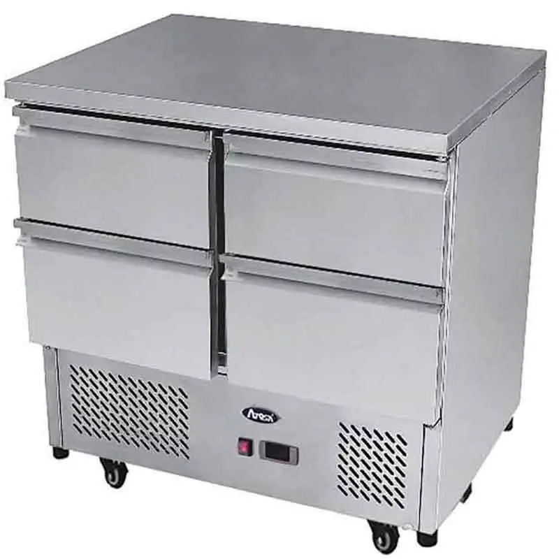 Meuble snacking GN1/1 - 4 tiroirs - 300L - Inox