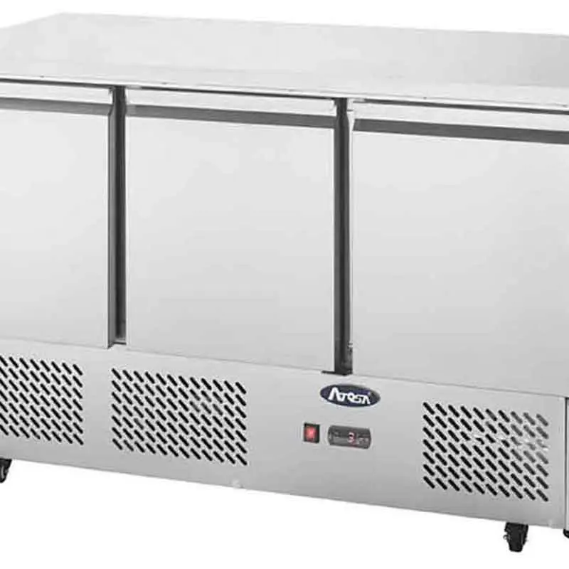 Meuble snacking GN1/1 - 3 portes - 380L - Inox