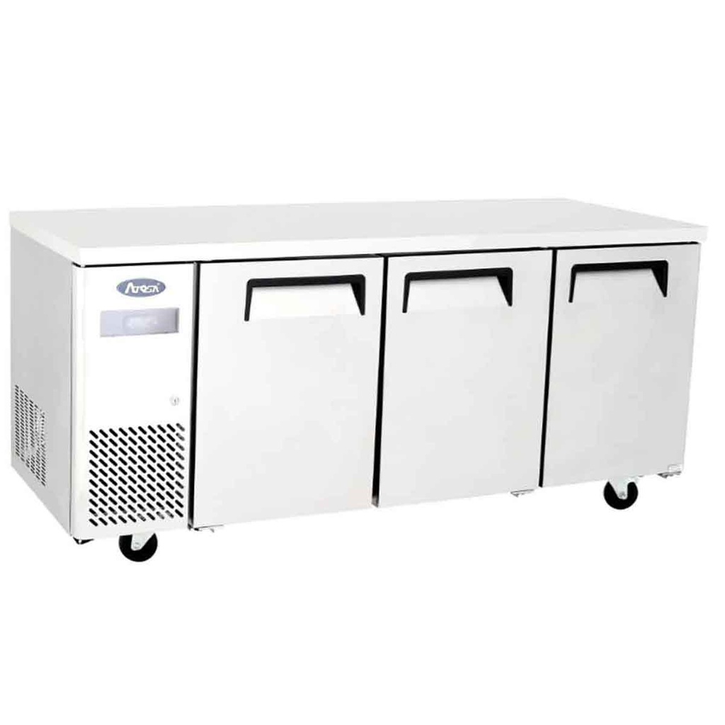 Table réfrigérée compacte positive - 3 portes - 470L