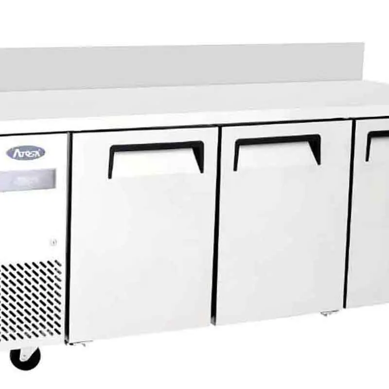 Table réfrigérée compacte positive - 3 portes + dosseret - 470L