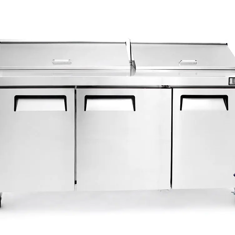 Meuble saladette 3 portes - 18 bacs GN 1/6