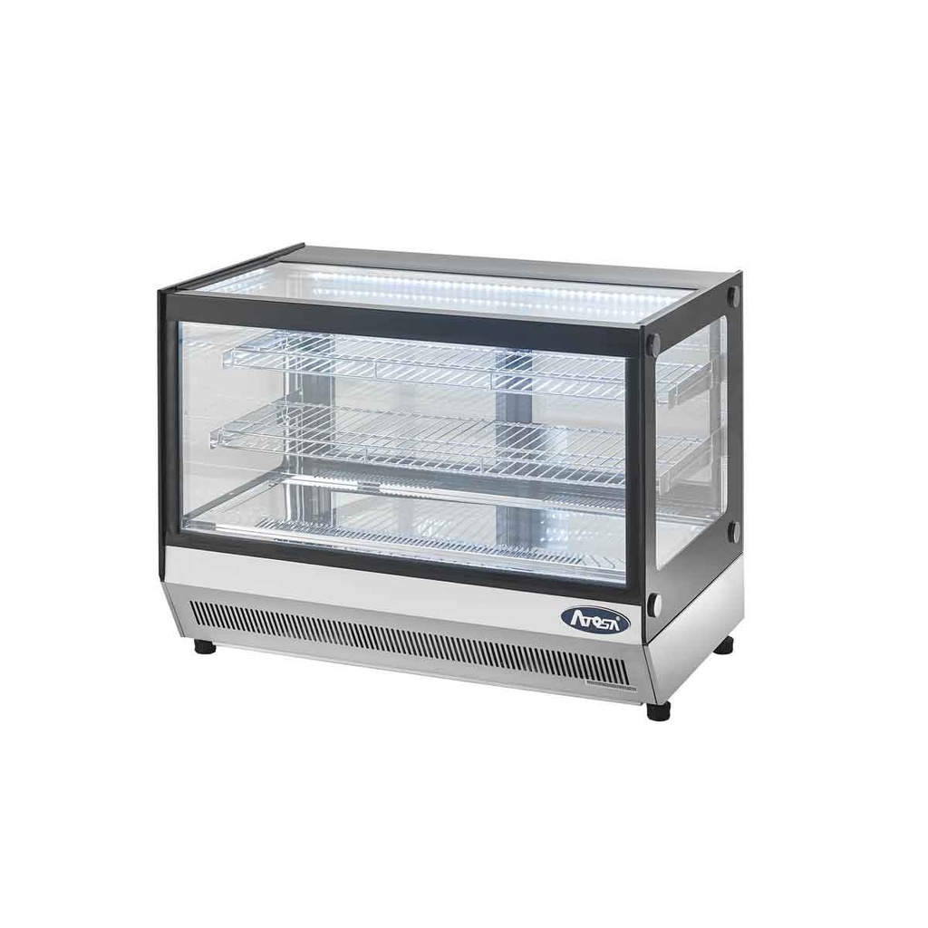 Vitrine à poser - Vitrage droit - 120L - Froid ventilé