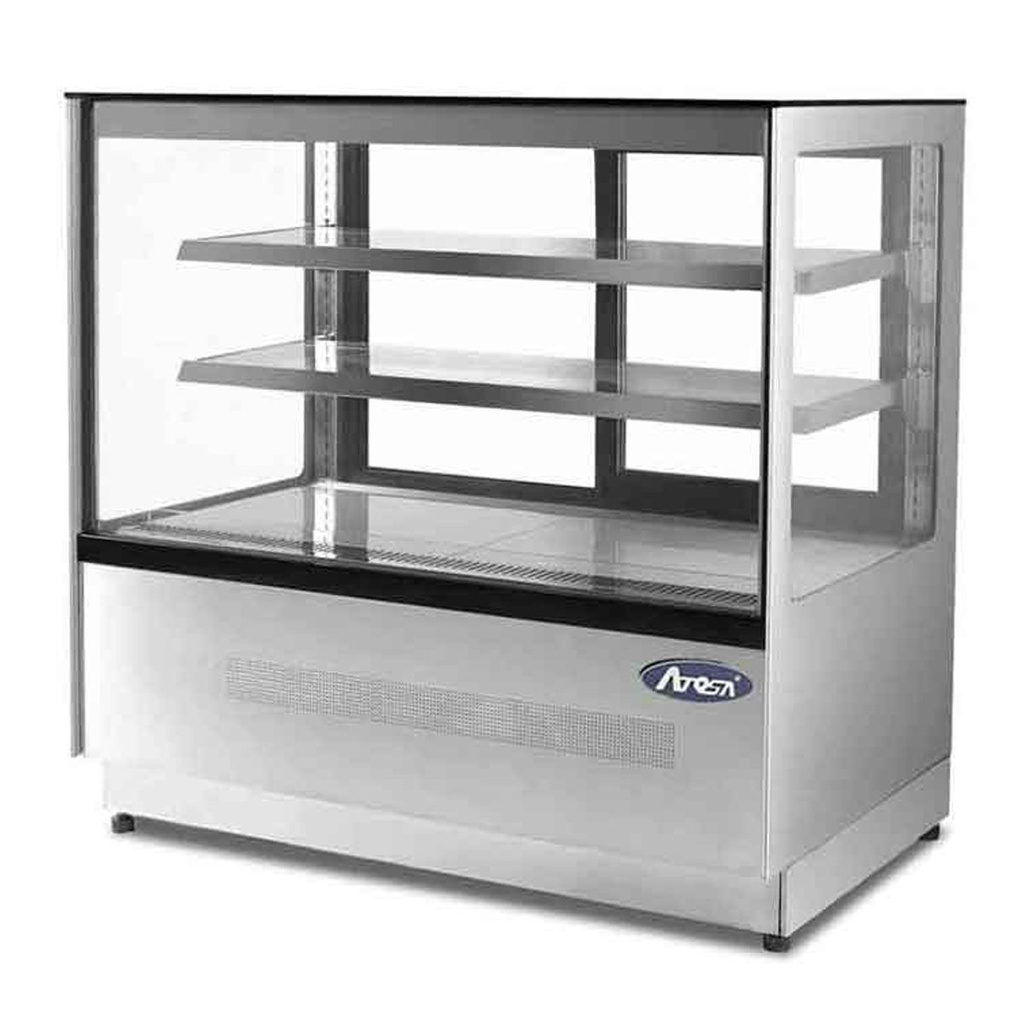Vitrine réfrigérée comptoir 1500mm - Inox - 2 étagères - Froid ventilé