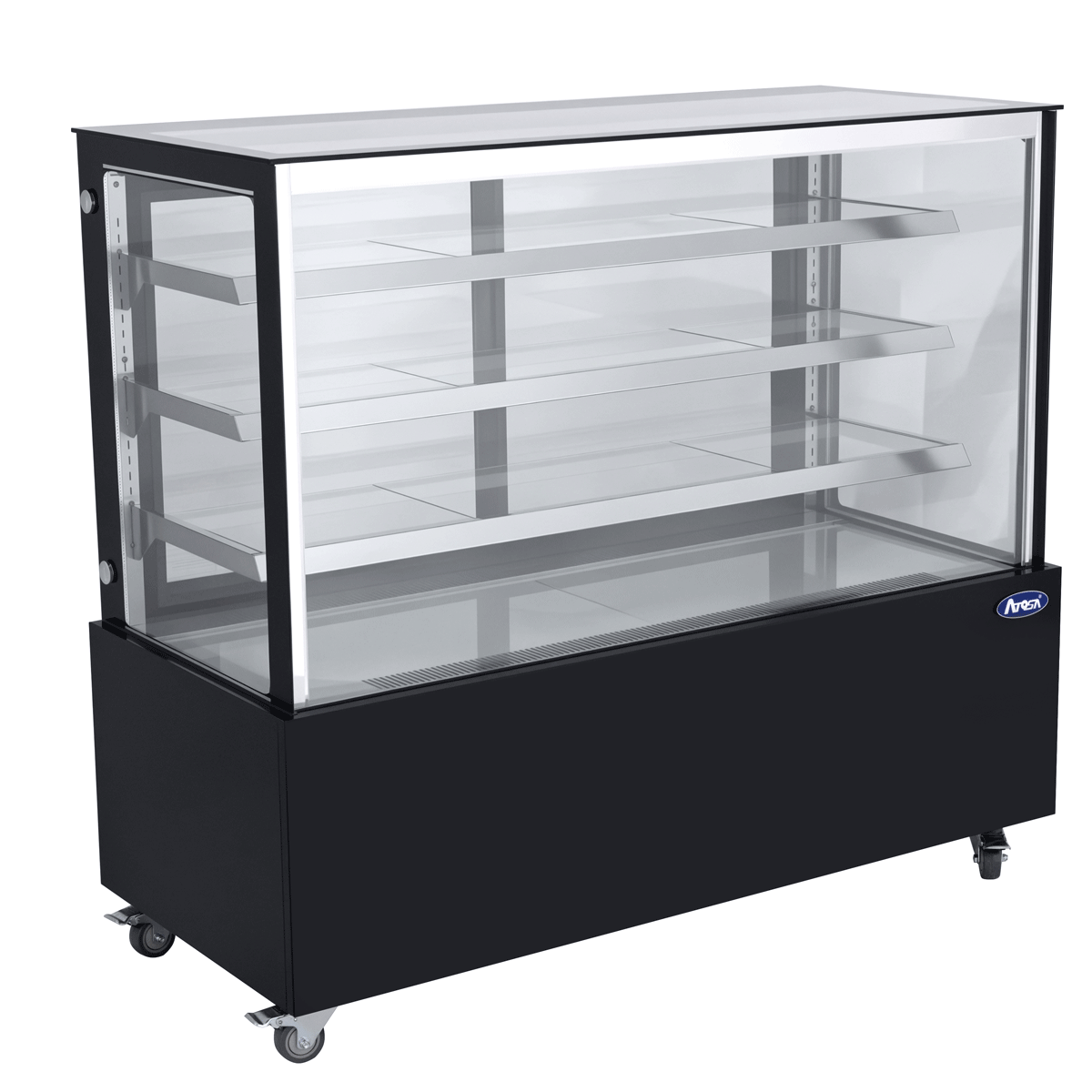 Vitrine réfrigérée comptoir 1500mm - Laquée noire - 3 étagères - Froid ventilé