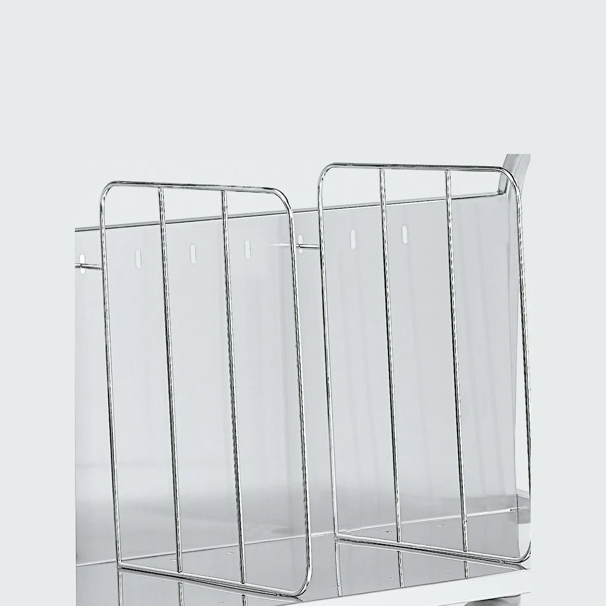 Séparateur à tige pour chariot de rangement