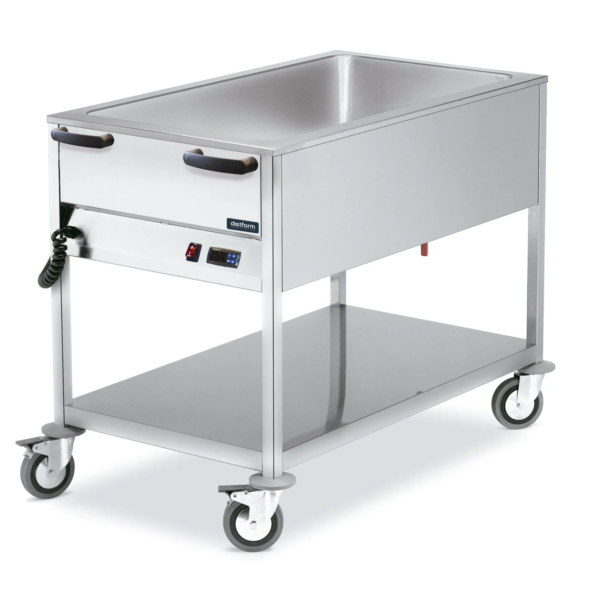 Chariot bain-marie 2 GN 1/1 770x670x880