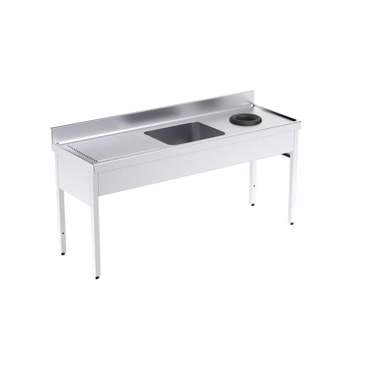 Bâti plonge avec orifice vide-déchets 1800x600x850 à gauche