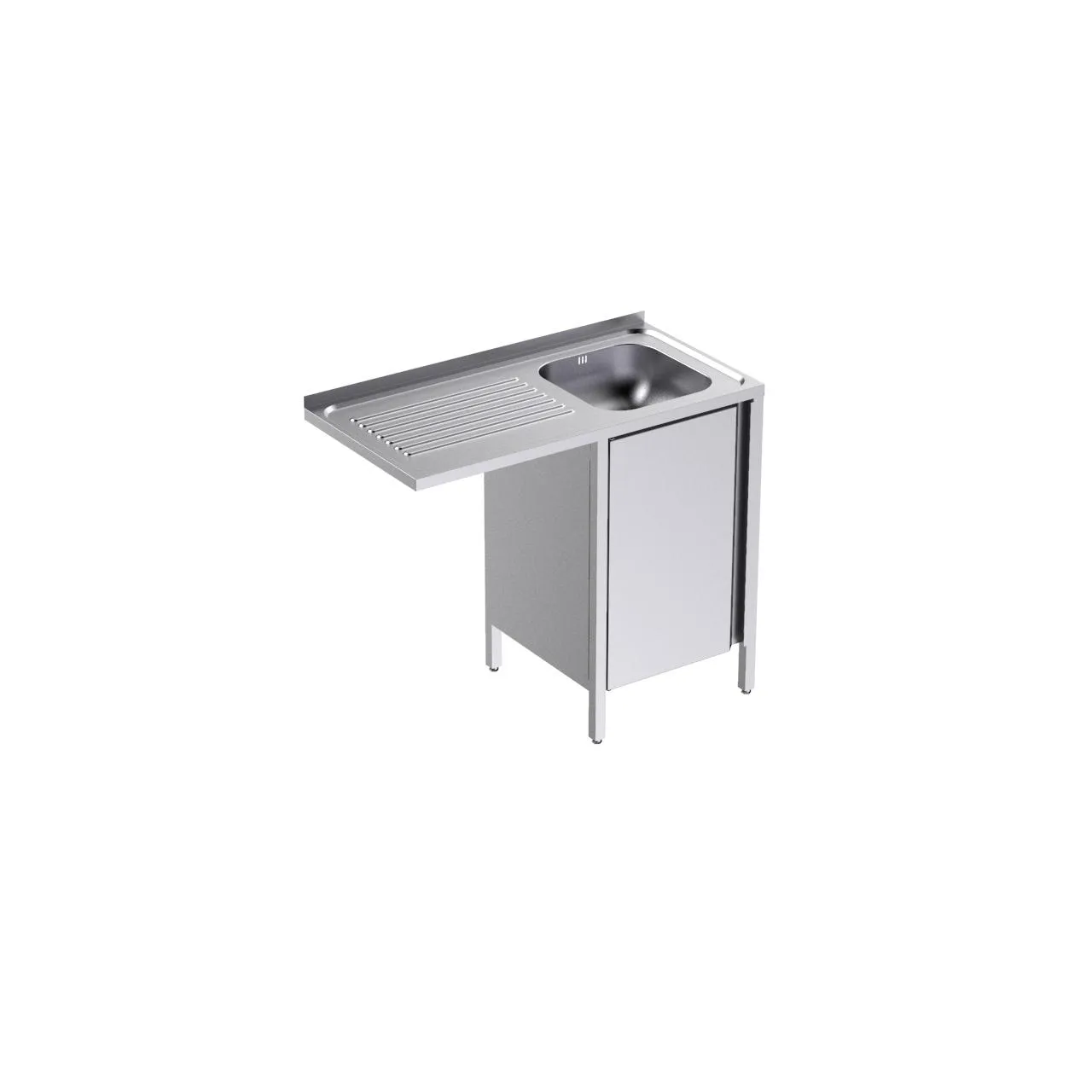Plonge avec bâti, une porte et espace pour lave-verres, gauche