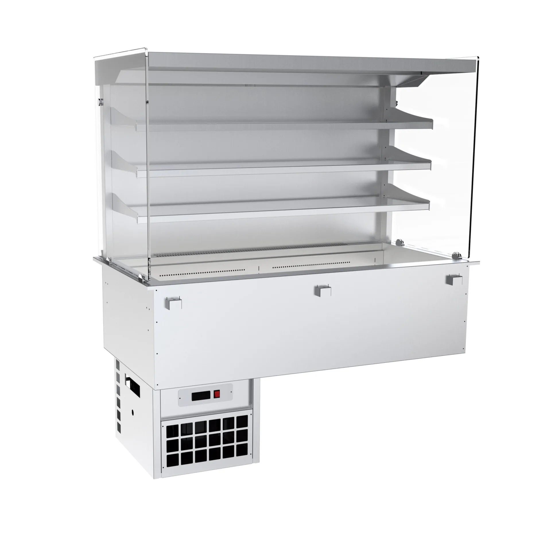 Vitrine Buffet à paroi droite réfrigérée avec portes battantes intégrées GN 3/1