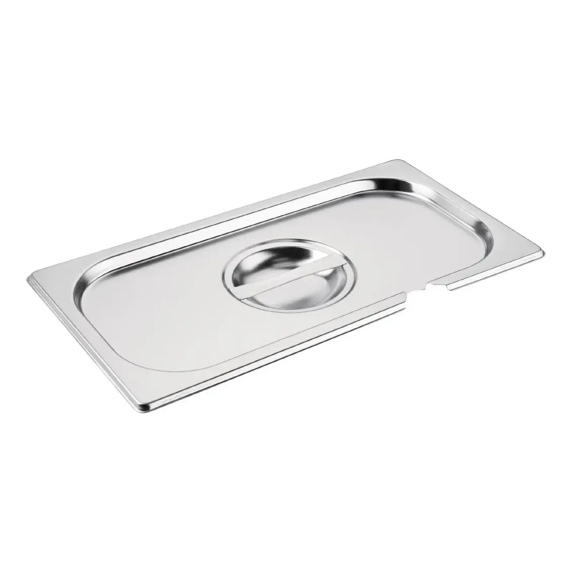 Couvercle inox GN 1/3 avec encoche Vogue