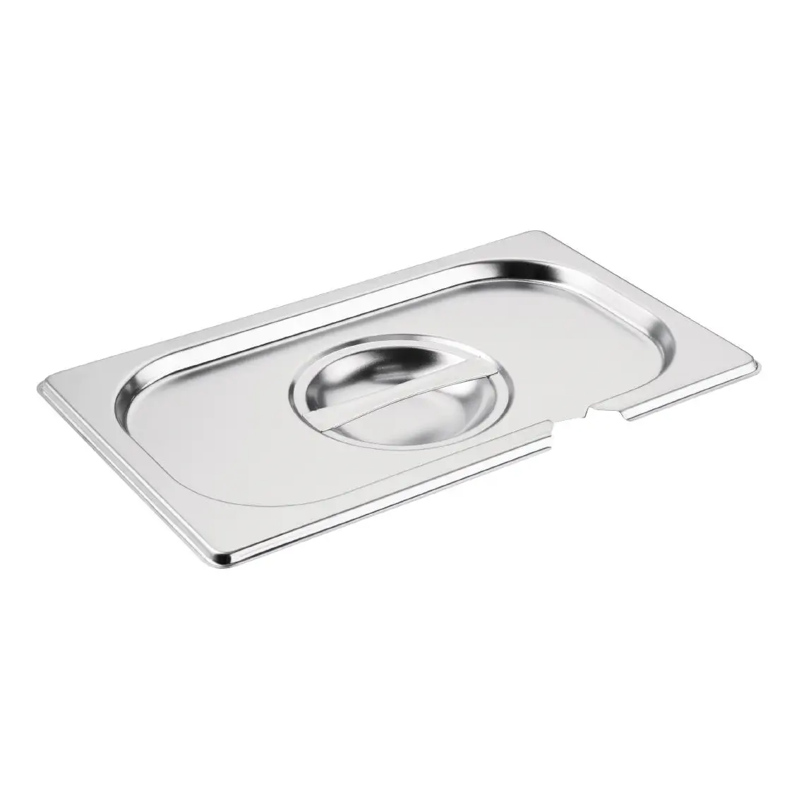 Couvercle inox GN 1/4 avec encoche Vogue
