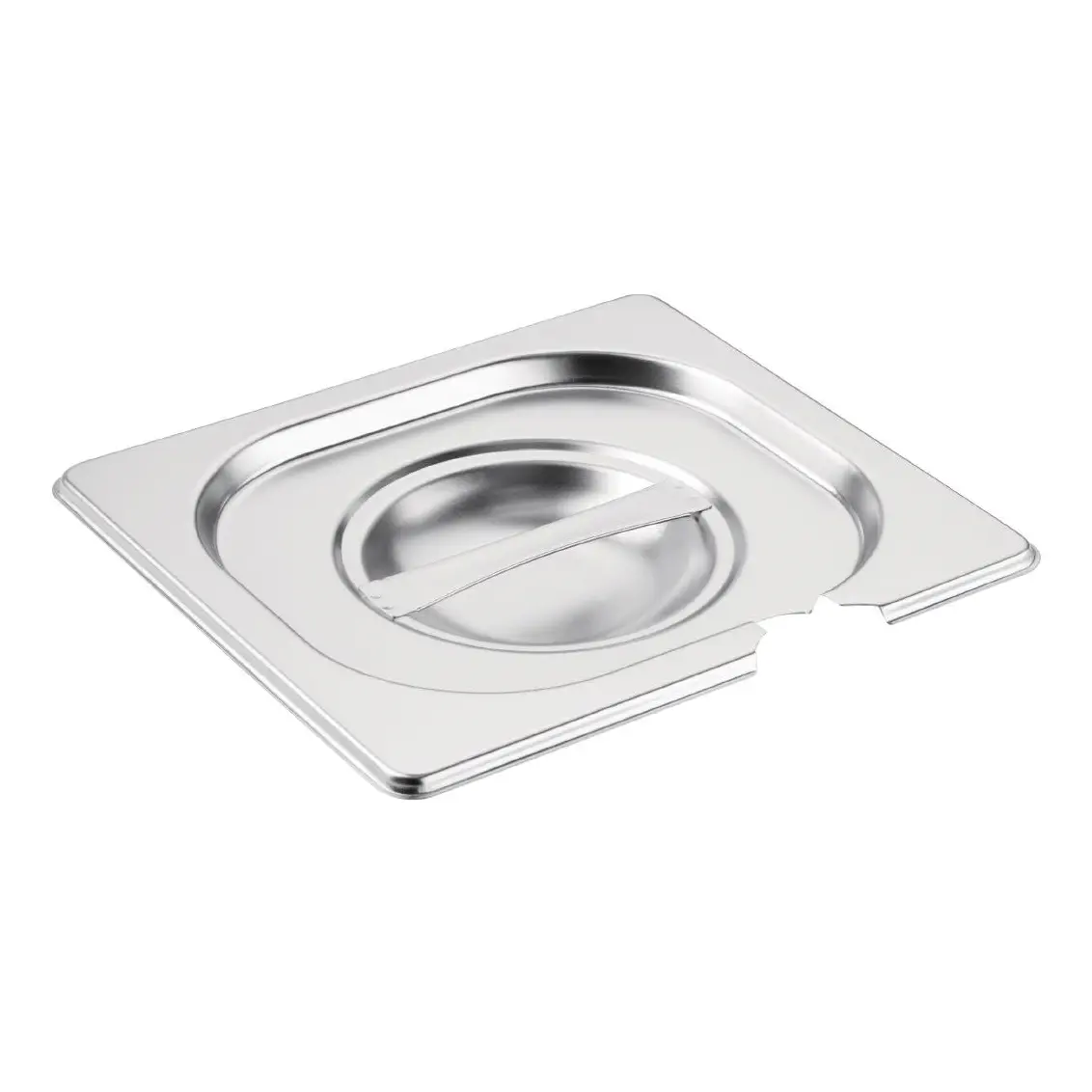 Couvercle inox GN 1/6 avec encoche Vogue