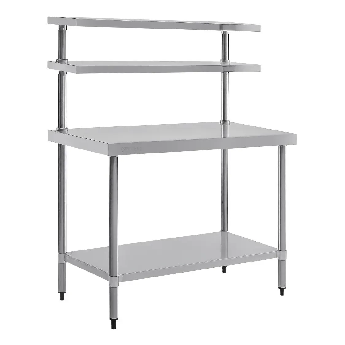 Table inox avec 2 étagères supérieures Vogue 1200mm