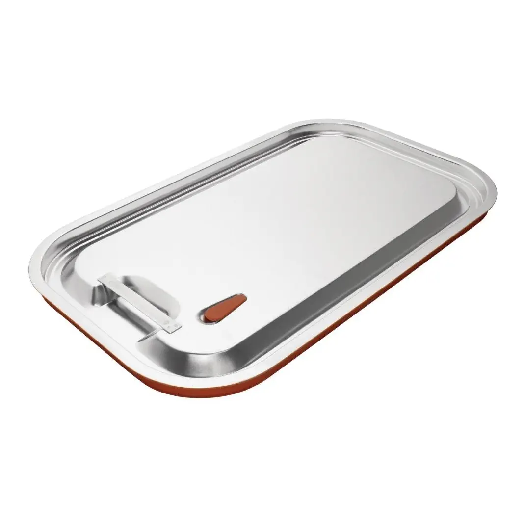 Couvercle hermétique inox et silicone Vogue GN 1/1