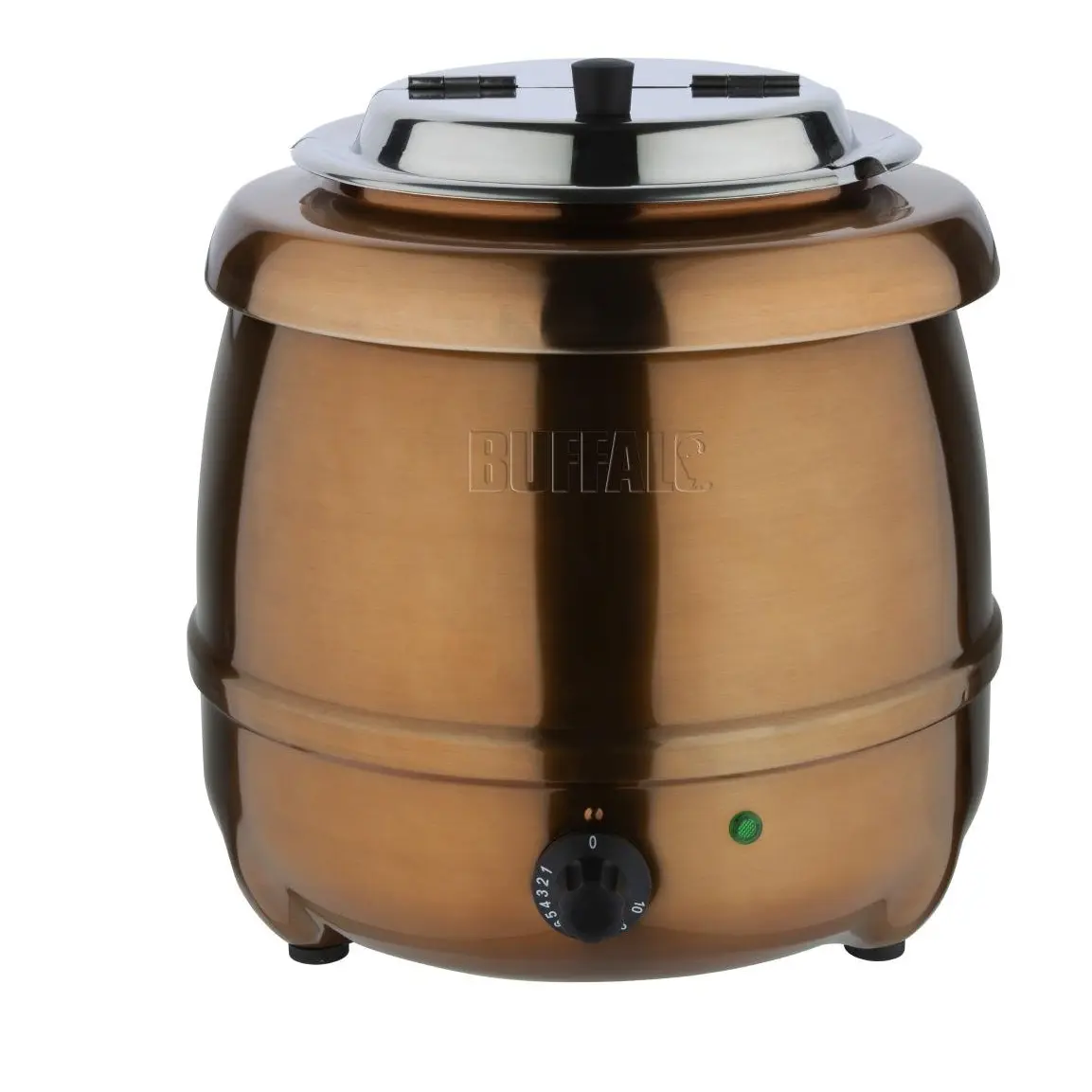 Marmite à soupe Buffalo finition cuivrée