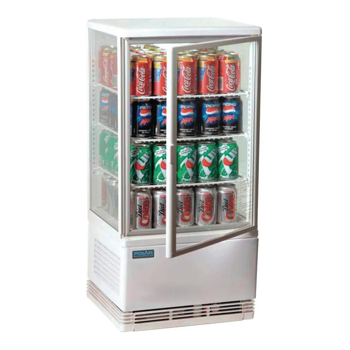 Vitrine réfrigérée économe en énergie Polar série C blanche 68L