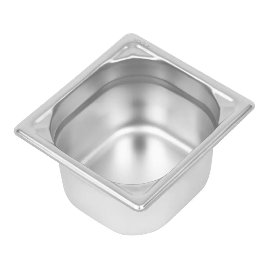 Bac inox 18/10 GN 1/6 professionnel Vogue 100mm