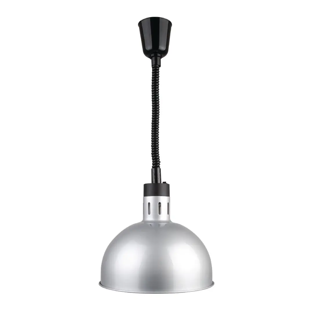 Lampe chauffante dôme rétractable Buffalo finition métal brossé